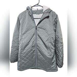 Women's fur-lined jacket.